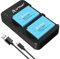 Artman LP-E17 Battery 1300mAh and Rapid Dual Micro USB Charger Set for Rebel SL3, SL2, T8i, T7i, T6i, T6s, EOS R10, R50, RP, M3, M5, M6, 200D, 77D, 750D, 760D, 800D, 8000D (2 Pack)