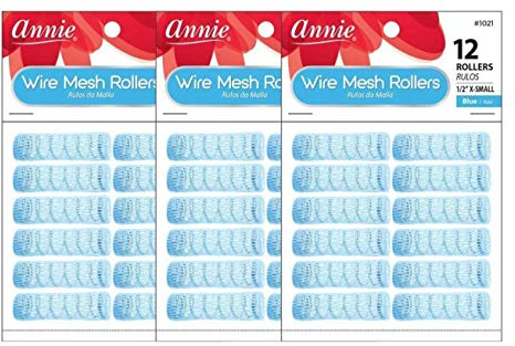 Annie Rodillos de malla de alambre #1021, 12 unidades azul X-Small 1/2 pulgada (paquete de 3)