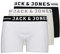Jack & Jones Herren Boxershorts „Sense“ (Grau Melange / Schwarz / Weiß) M, (3er-Pack)