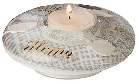 GILDE Teelichtleuchter UFO Mini Grey Ornaments Bella Vita 72075