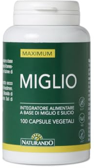 Naturando Maximum Miglio per il Benessere di Capelli e Unghie con Miglio e Silicio - 100 Capsule vegetali