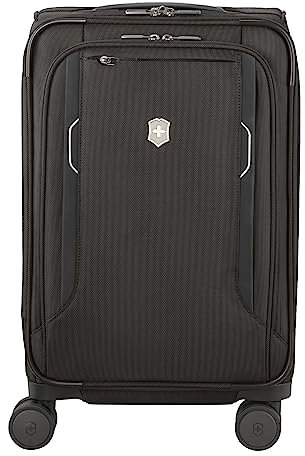 Victorinox Werks Traveler 6.0 Softside Carry-On, Handgepäckkoffer, Trolley mit 2 Rollen, Damen/Herren, 23 x 35 x 55, Schwarz