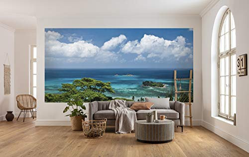 Komar Vlies Fototapete THE SEA VIEW | Tapete, XXL, Dekoration, Natur, Landschaft, Schlafzimmer, Wohnzimmer, Büro, Flur | Größe 400 x 200 cm (Breite x Höhe) | SHX8-087