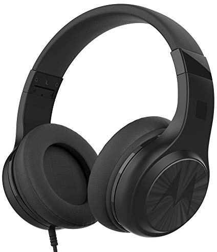 Motorola Lifestyle Pulse 120 Bass - Auriculares con Cable para Auriculares (ultraligeros y Plegables), Color Negro
