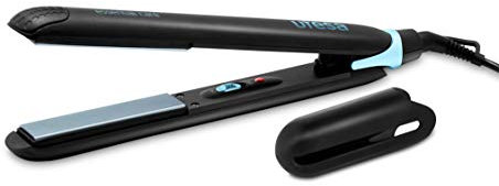 Ufesa PP5100 - Plancha alisadora para el Pelo con placas de revestimiento de cerámica, Doble función: liso y rizado, Color Negro