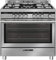 Cocina de gas con horno eléctrico multifunción, 5 fuegos