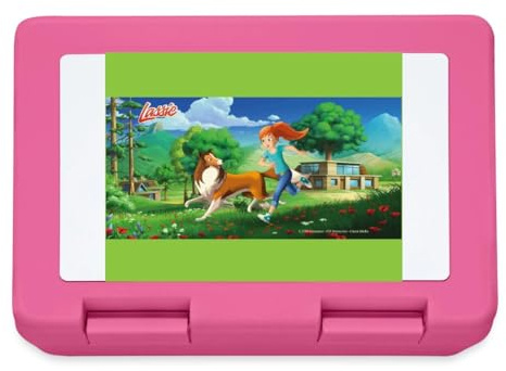Spreadshirt Lassie Beste Freunde Brotdose Lunchbox, One size, Pink