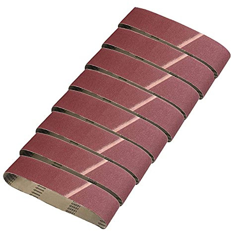 Coqlycot 8 Stück Aluminiumoxid-Schleifbänder 100 x 915 mm Korn 80/100/120/180/240/320/400/600 für Bandschleifer Schleifmaschine, Zum Schleifen Feilen Schärfen Entrosten