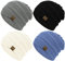 Durio Strickmütze Damen Mütze für Frauen Wintermütze Beanie Mütze Grobstrick Mütze Weich 4 Stücke C