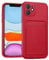 Verco Coque Silicone Compatible avec iPhone 11, Protection Antichoc avec Porte-Cartes Case en Silicone Premium pour iPhone 11 Étui, Rouge