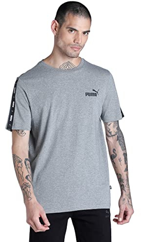 PUMA Homme Ess+ Tape Tee 1731028031, Gris Moyen Chiné, XL EU