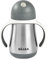 BÉABA, Biberon/Tasse d'apprentissage Paille /Gourde Bébé 2 en 1, Enfant, 100% étanche, Anti-fuite, Facile à Ouvrir, Poignées amovibles, Matière Inox, Sain, Solide, 250 ml, Gris minéral