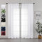 Chyhomenyc Weiße durchsichtige Vorhänge, 213 cm Länge, 2 Paneele, halbtransparente Voile-Stangentasche, durchsichtige Fenstervorhänge für Schlafzimmer, Bett, Baldachin, Wohnzimmer, Esszimmer,