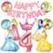 HERMJ Luftballons Princess Set,9 Stück Folienballon Princess+Princess Geburtstag Luftballons Banner+Folienballon 4 Geburtstag,Prinzessin Luftballons Geburtstagsfeier,für Princess Geburtstag