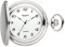 Regent Herren Taschenuhr Savonnette Verchromt 47 MM Quarz Arabische Zahlen P-735