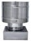 Comignolo Terminale Circolare 4 Venti Per Canna Fumaria Su Base Quadrata In Acciaio Inox per camino, stufa o caldaia (45 X 45 CM, Ø 250 mm)