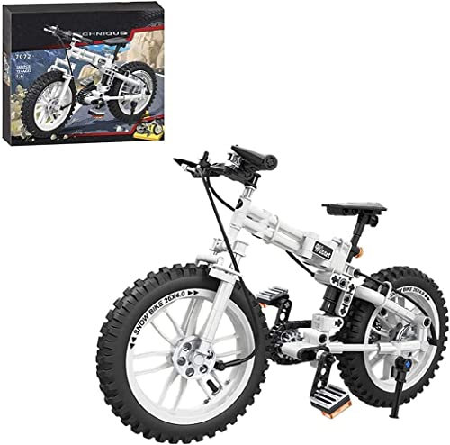 FULHOLPE Technik Fahrrad Bausteine Bausatz, 242 Teile 1:6 Faltrad Modell Bauset, Mountainbike Faltrad Bausteine Bausatz Konstruktionsspielzeug Kompatibel mit Großen Marken