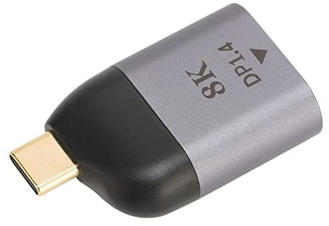 ASHATA USB C auf DisplayPort Adapter für Home Office, 8K 60Hz Type C Male Source to DP Female Sink HDTV Adapter für VR Headset, für MacBook, Tablet Phone Laptop PC