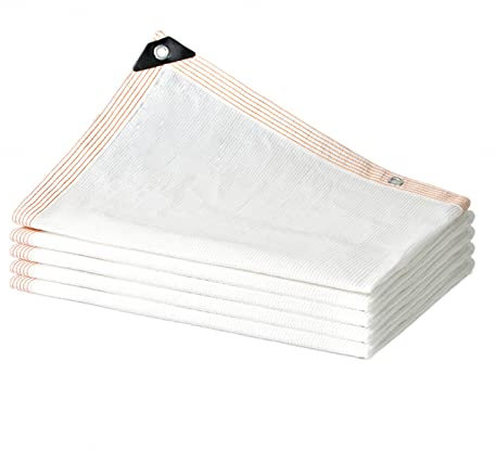 LBRG Pergola Sunblock Cloth, heat insulation and cooling shade net, white shade cloth,UV Protection shade sail, greenhouse Shading Blinds,Garden Shelter,White-6x10m(19.7 * 32.8ft)