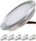 ETT Distribution GmbH LED Bodenleuchten 12V Ultra flach 5 x 0.5W Wandeinbaustrahler Tom 3000K Rund IP67 Trittfest Begehbar Lochausschnitt: 46mm inkl. LED Trafo