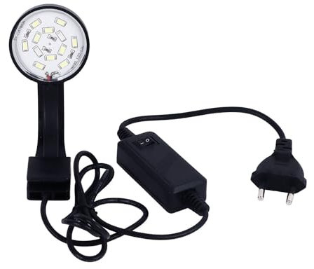 Pssopp Aquarium LED Licht Aquarium Lampe Verstellbares Aquarium Beleuchtung Klein für Riffkorallenpflanzen Süßwassertank (5 W, 100–220 V)