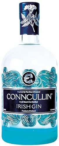 Conncullin Gin | Small Batch Pot Distilled Irish Gin | 42.3% ABV | 1 x 70cl Bottle | Wild fruits, juniper and citrus peel with subtle spice | Handcrafted by Connacht Distillery in Ireland