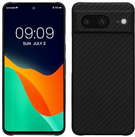 kalibri Schutzhülle kompatibel mit Google Pixel 8 - Hülle Aramid - Handy Cover Case Handyhülle Schwarz matt