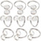 Beebeecraft 1 Box 16 Stück Ringe Komponenten Edelstahl Double Blank Dome Fingerringe 8 mm Offener Manschetten Fingerring Emaille Fassungen Für Die Herstellung von Ringschmuck