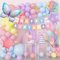 Geburtstagsdeko Mädchen, Schmetterlingsballon Geburtstagsdeko mit Happy Birthday Banner, Luftballon Girlande für Mädchen Geburtstag, Babyparty Dekoration