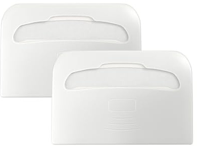 EnBath Toilet Seat Cover Dispenser, White ABS, 2-Pack, Universal Fit, Wall Mount
