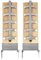 Tarrington House Flammlachsbretter, Zedernholz/Edelstahl, 20 x 61 x 6.3 cm, wiederverwendbar, beige/silber, 2 Stück