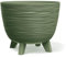 Stolmet Flower Pots with Legs, Round Planter Pots, Perfect for Indoor and Outdoor Decorating, Available in Four Colours, Capacity of 5L to 26L (Earth Green, 400Ø)