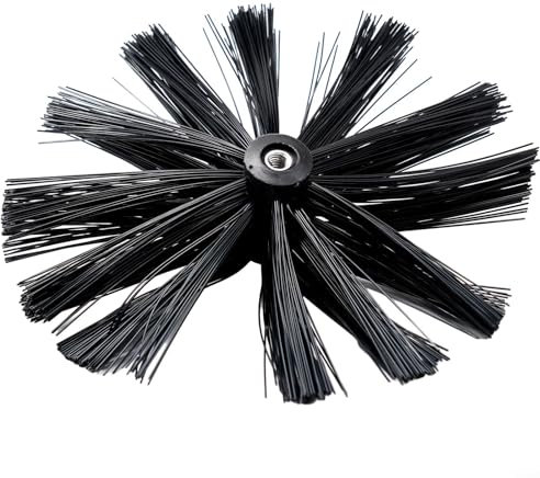 Chimney Flue Cleaning, 200Mm Chimney Sweeping Cleaning Brush Head, Dryer Vent Cleaning Brush, Chimney Lint Remover Bristle Head