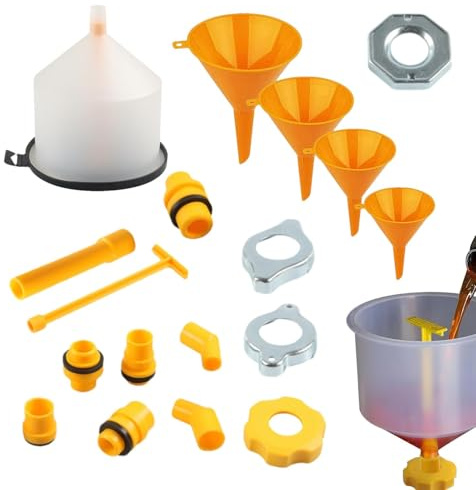 Kit d'entonnoir de liquide de refroidissement, kit de rots d'entonnoir de radiateur - 19X Entonnoir de radiateur de remplissage de liquide de refroidissement,Entonnoir antigel, kit de rots d'entonnoir