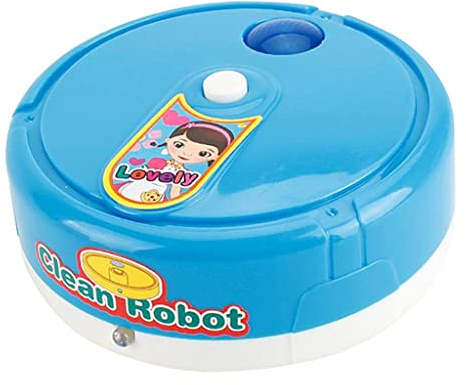 TTETTZ Robot Juguete Limpiador Aspiradora Infantil Mopa de Limpieza Simulación Música Luz Material Seguro Adecuado para Niños de 3 a 6 años Juego de Roles Re, Azul