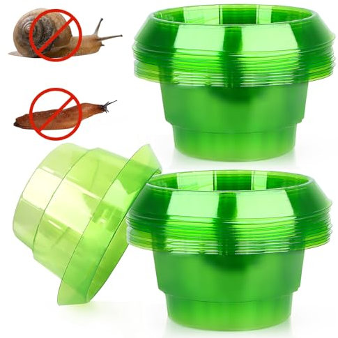 Dawumin 24 Pièces Protection Anti-escargots, Anti Limaces et Escargots, Protections Anti-limaces, Protection Contre Les Escargots, pour Vos Plants de Salades et Choux