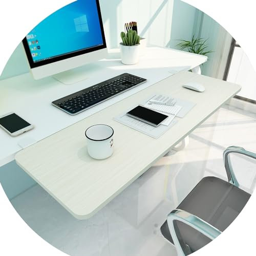 Wooden Desk Shelf with Punch Free Clamp for Keyboard 90° Foldable Arm Rest and Elbow Support 55/65/75x25cm