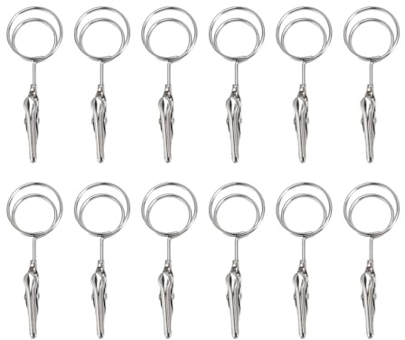 TOPINCN 12 PCs Metalldraht -Alligatorklemme, 2,8 -Zoll -Memo -Clips Doppelende Drahtkartenhalter Memo -Klammern Draht -Fotoklemme für Hängende Fotoanzeige, (Runden)