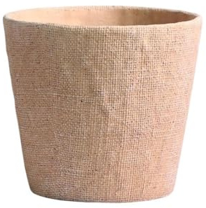 NIUHUAHUI Blumentopf, Großer, fassförmiger Pflanztopf mit Jute-Textur, zur Dekoration von Schlafzimmer, Fensterbank und Garten