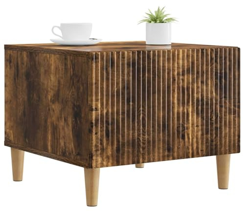 vidaXL Couchtisch Geräucherte Eiche 49 x 50 x 40 cm Holzwerkstoff, Couchtisch, platzsparendes Design, rechteckig im Vintage-Stil, aus hochwertigem Holz, ideal für Moderne Wohnungen, praktisch