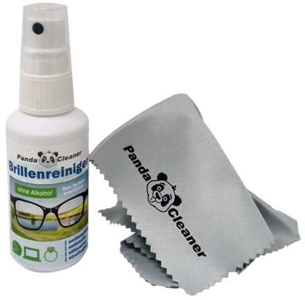 PandaCleaner Brillenreiniger 50ml Sprühflasche | ohne Alkohol | antibeschlag | streifenfrei | Auch für Displays, Monitore, Visiere u.v.m. geeignet (50ml Spray)