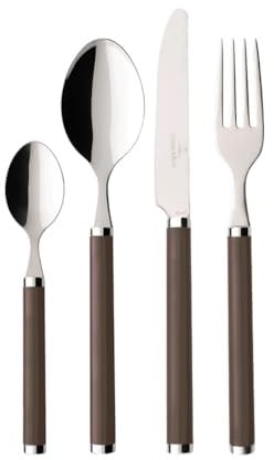 Villeroy & Boch Play Red Roses-Cubertería para 6 Personas, 24 Piezas, Acero Inoxidable, Mango de plástico Rojo
