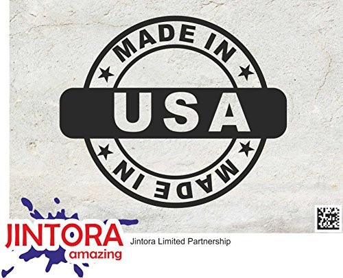 JINTORA - Autoaufkleber Tuning - Auto Aufkleber - Made in USA - 117x99 mm - Auto Sticker Bus Fenster Heckscheibe Camper wetterfest Outdoor Sticker Auto Deko LKW Tuning Selbstklebend - schwarz