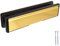 Yale 12 Brass with Black Trim Weatherproof Letterbox Plate with Draught Excluder Brush & Sprung Flaps Universal UPVC Front Door Post Box
