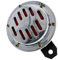 Motorrad Hupe Chrom mit rotem Kern, 6 Volt, 100 mm