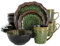 Elama Geschirr-Set, rund, oval, Steingut, Jadegrün