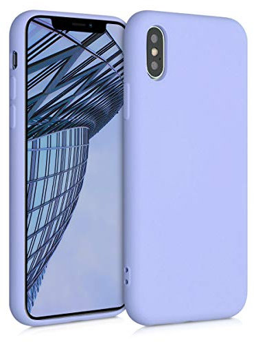 kwmobile Custodia Compatibile con Apple iPhone XS Cover - Back Case per Smartphone in Silicone TPU - Protezione Gommata - lavanda pastello