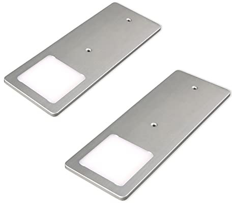 kalb | LED Unterbauleuchten silber 5W- sehr flache Küchenleuchte, Auswahl:2er Set warmweiss
