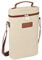 Kato Tirrinia 2 Bottles Wine Cooler Bag Insulated Bottle Bag, Wine Carrier Wine Gift Bag Portable with Strap Leakproof Padded for Picnic Party Camping Wine Gifts, Beige