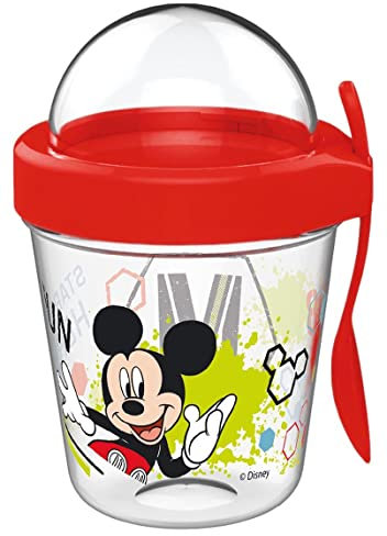 infinite by GEDA LABELS (INFKH) Tazza per cereali, Topolino, 350 ml, Tritan